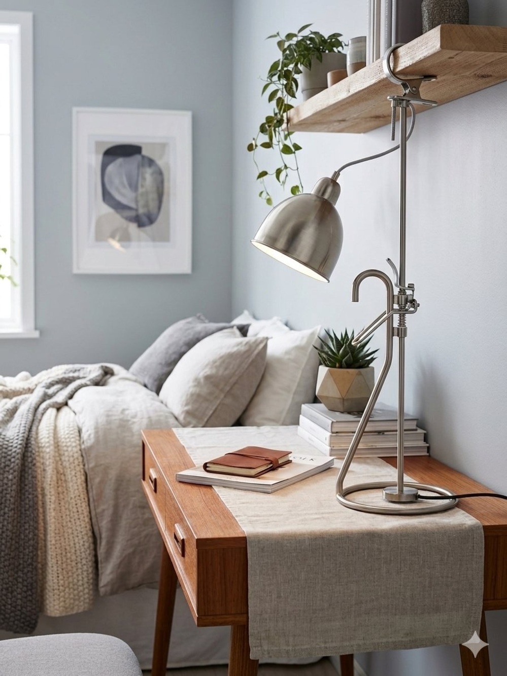 IKEA RÅVAROR Stainless Steel Clamp Desk Lamp - discontinued
